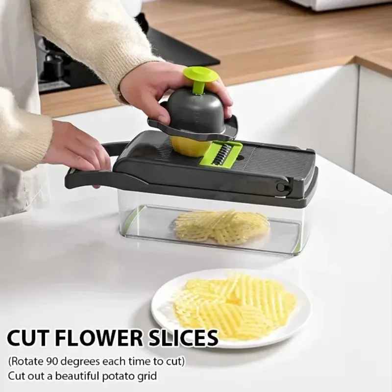 PICADOR DE VEGETAIS MULTIFUNCIONAL 16 EM 1
